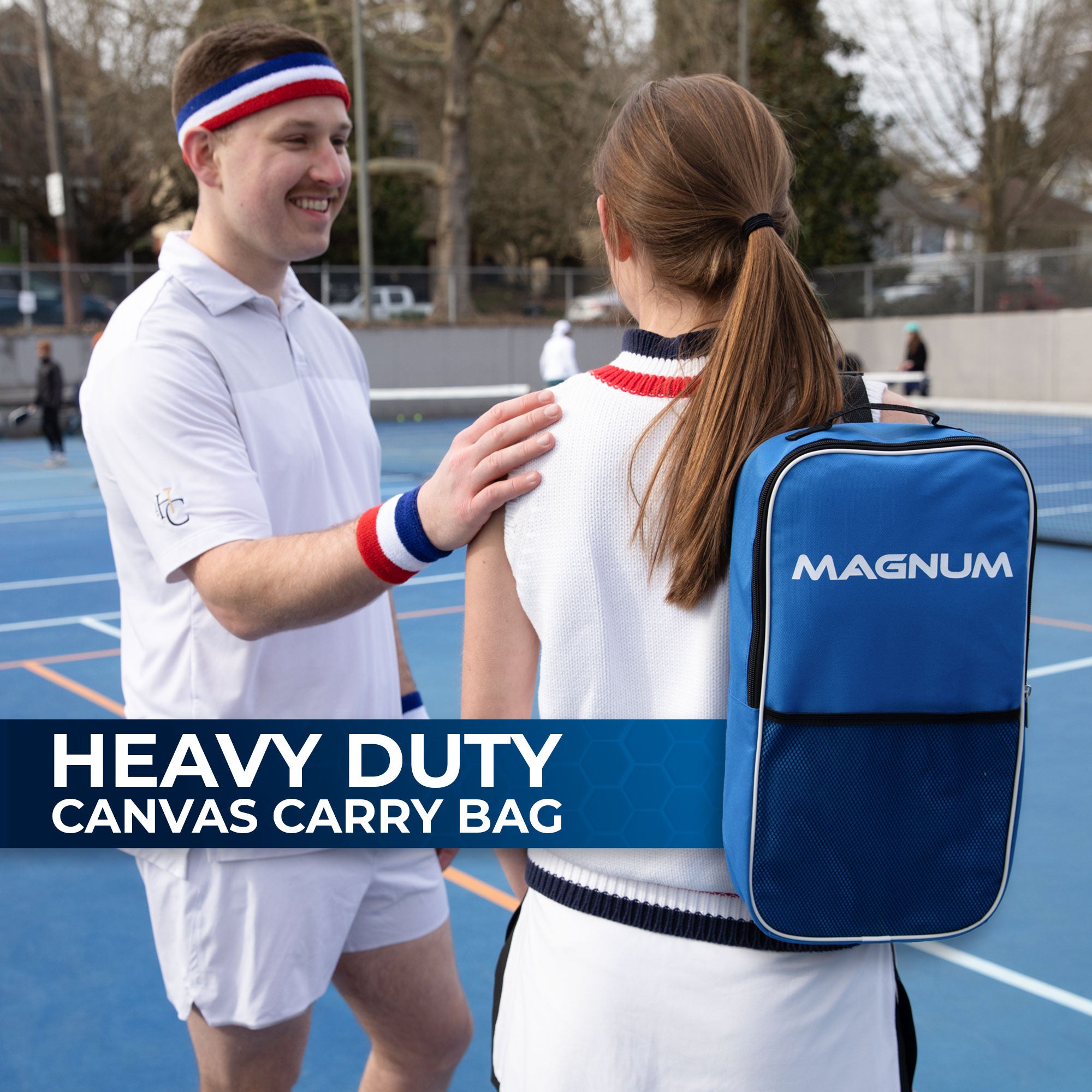 Magnum Pickleball paddles sets come with a heavy duty canvas carry bag